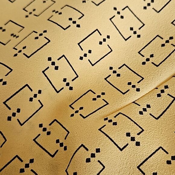 Vintage 1960s Custom-Made Women's Maxi Dress With Bell Short Sleeves Yellow Med - Picture 14 of 16